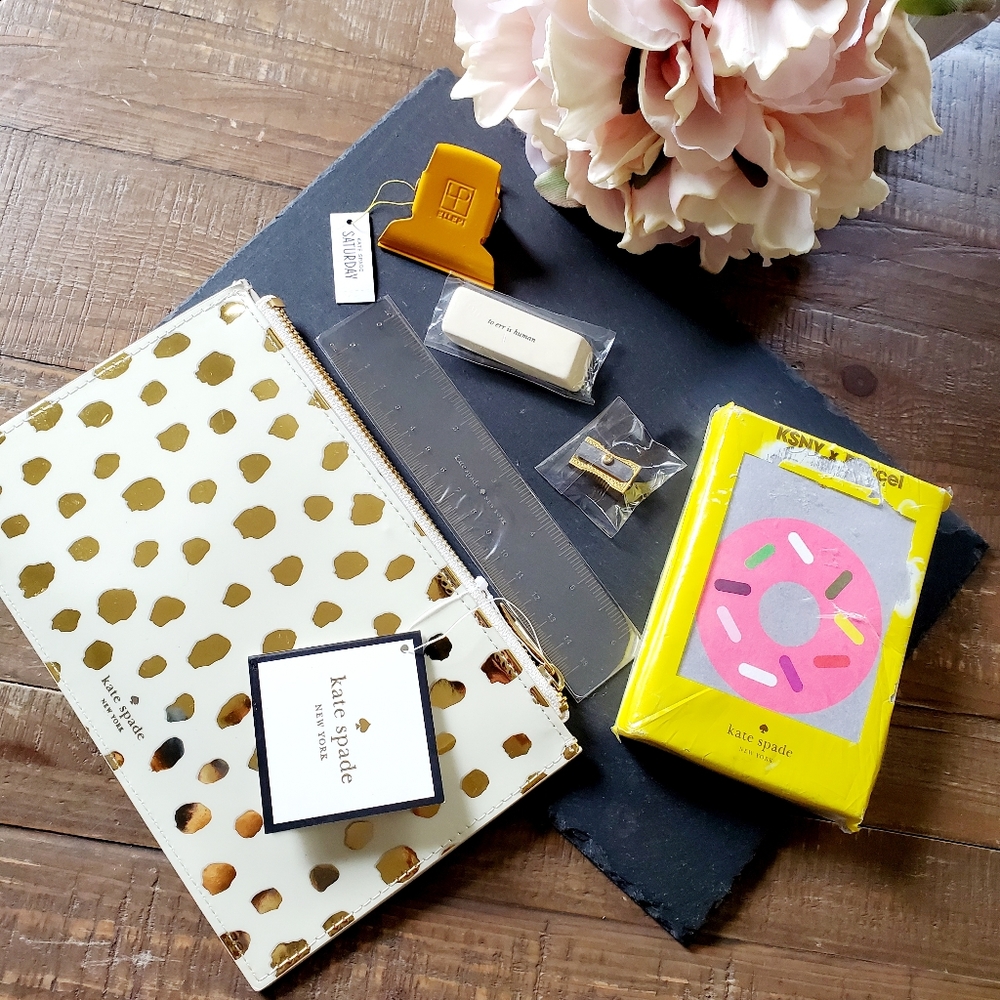 Kate Spade New York Flamingo Dot Pouch & Office Supplies